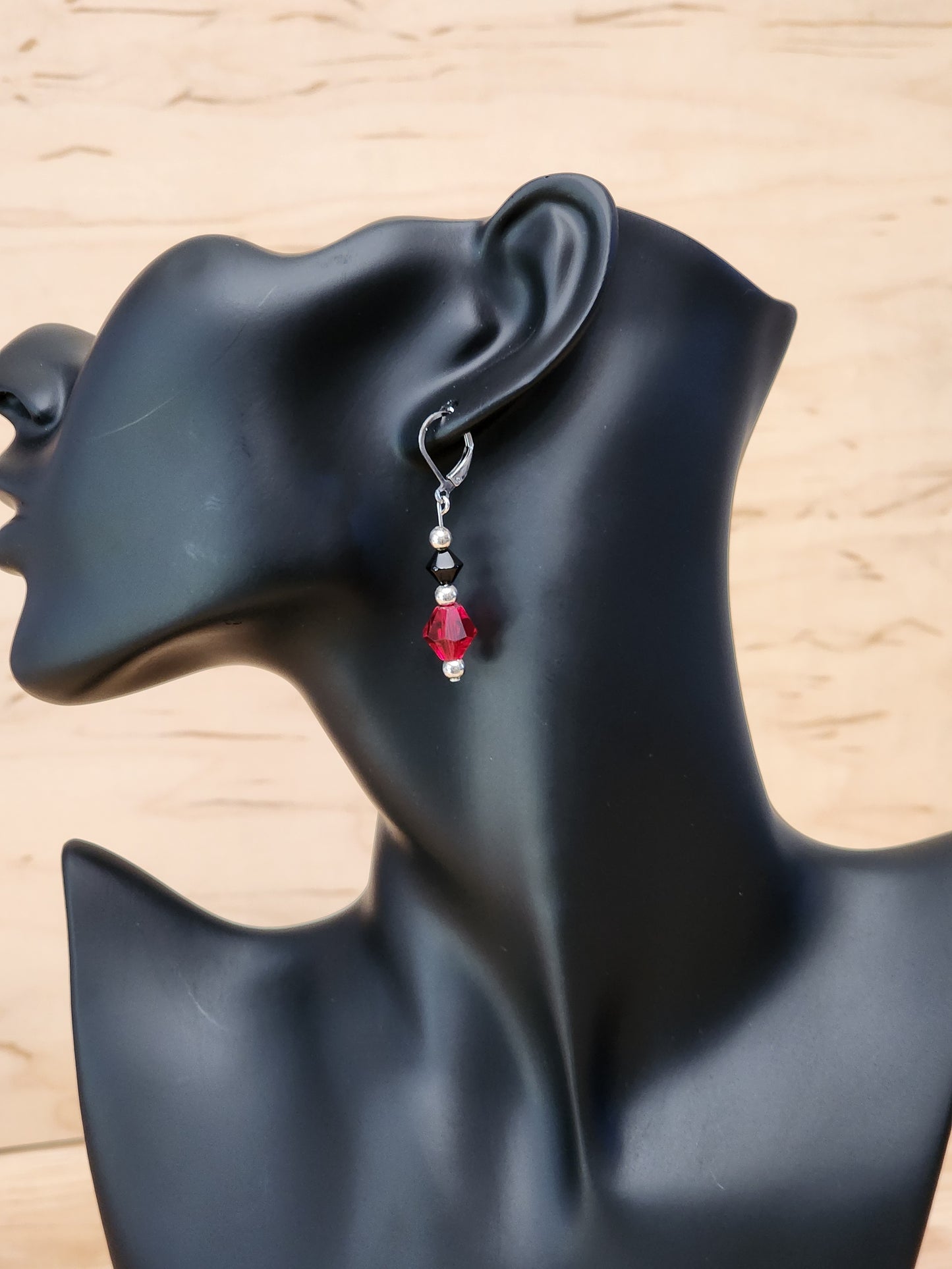 Red and black dangle