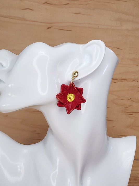 Red and gold flower
