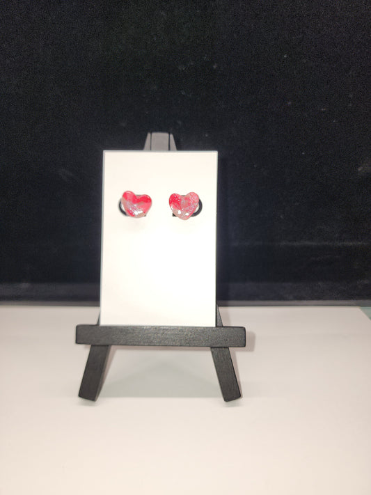 Small faux stone pink heart